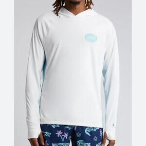 Chubbies Sun Hoodie The Ray Blocker white/blue size XL NWT